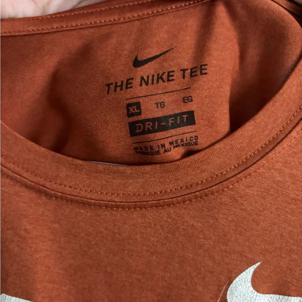 Nike Dri-FIT Tee in Rust Orange